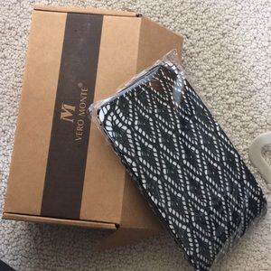 Vero Monte Black Lace Diamond Pattern Tights